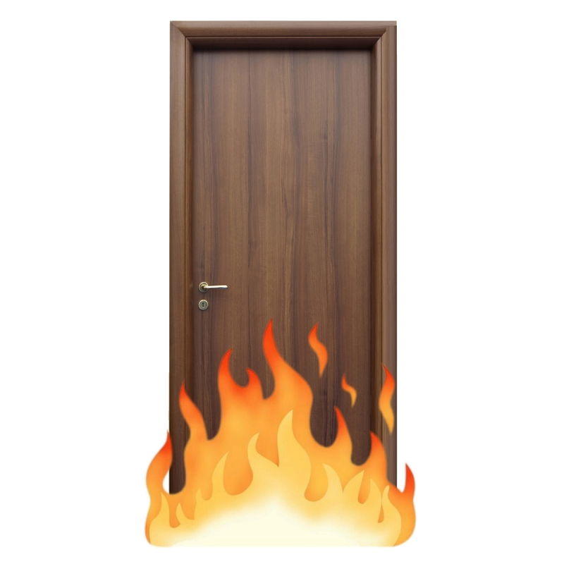 Foshan Factory Acoustic Wooden Fire Rated Door Interior Fireproof Wood Door for Hotel, Hospital, School, Apartment
