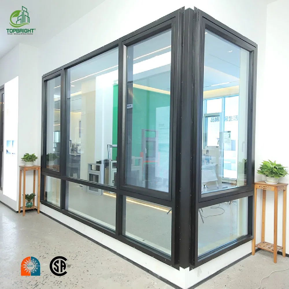 Hurricane Impact Aluminium Windows Floor to Ceiling Aluminum Large Fixed Glass Windows Extra Large Picture Window Design