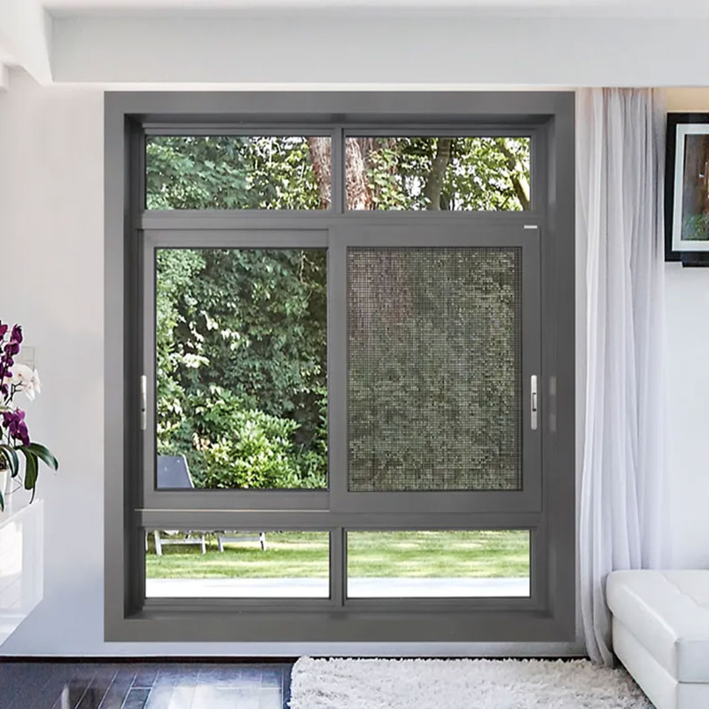 Low-E Glass Argon Filled Modern Frame Soundproof Sliding Window for Climate Control