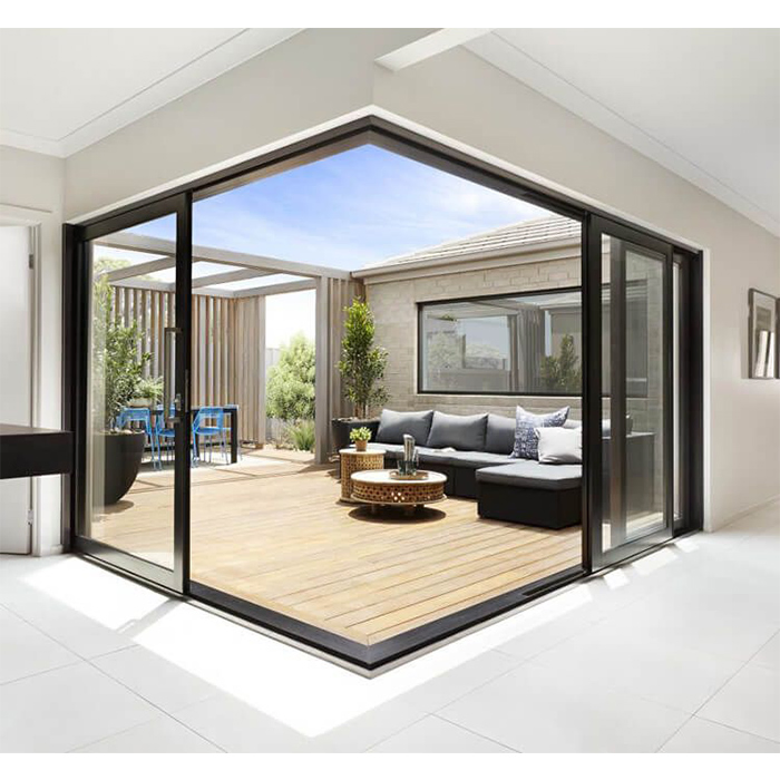 High Grade Factory Price Tempered Glass Graphic Design Glass Sliding Door