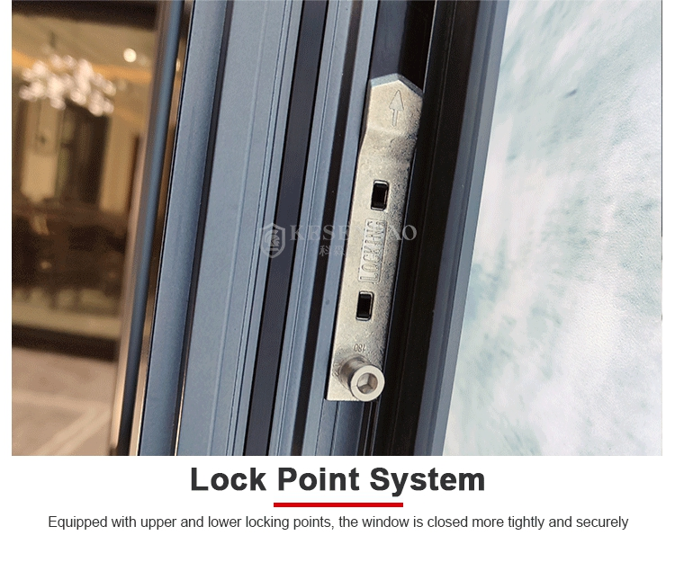 Hurricane Impact Design Double Glazed Aluminum Alloy Frame Soundproof Inside Open Aluminium Casement Window