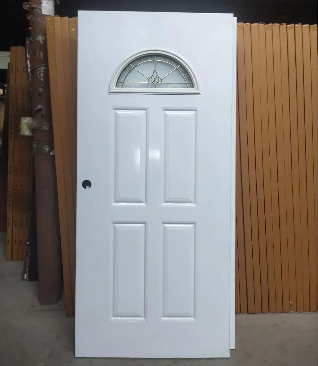 Interior Entry Security American Panel Steel Door with Glass