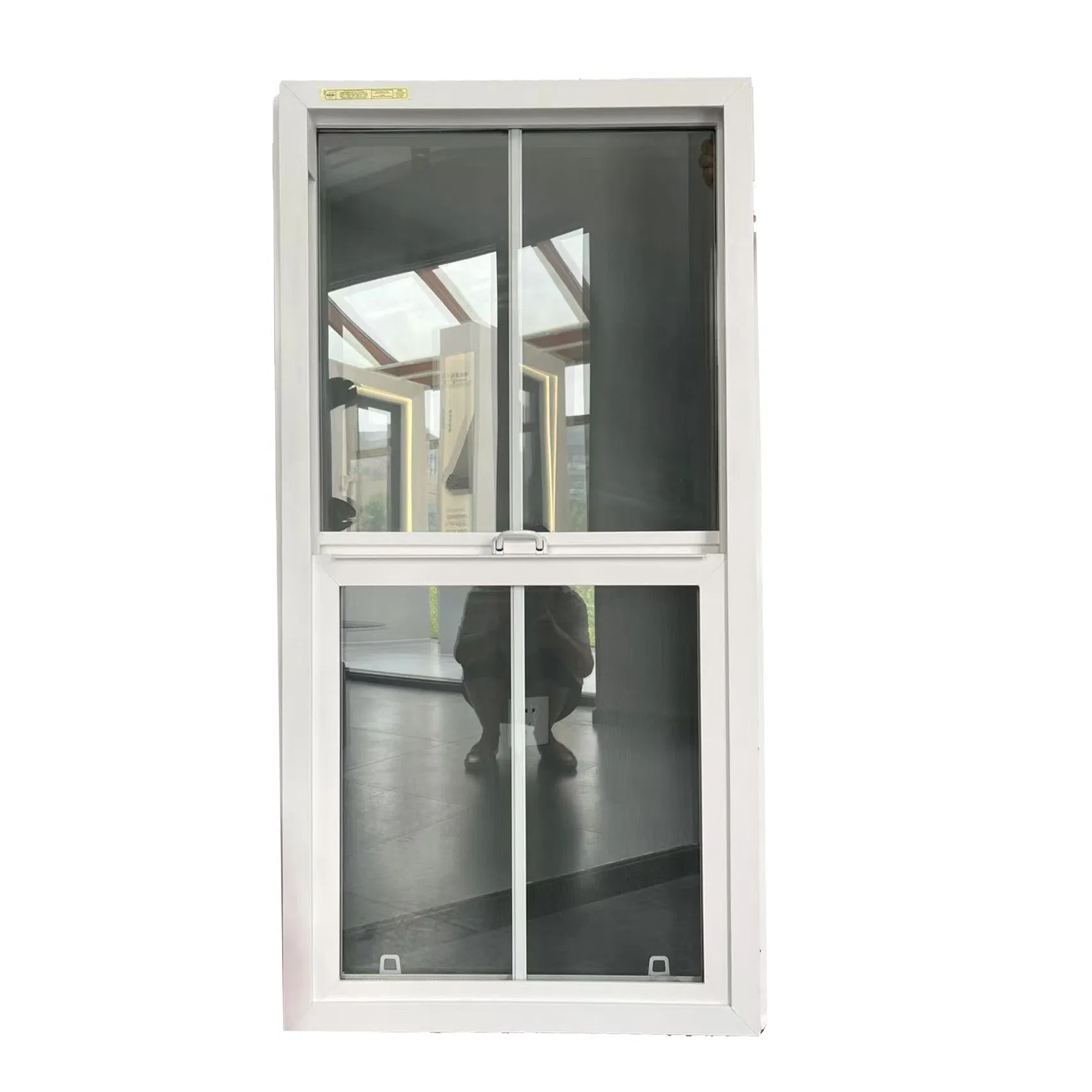 High Quality UPVC/Vinyl Single Hung Window with Grids