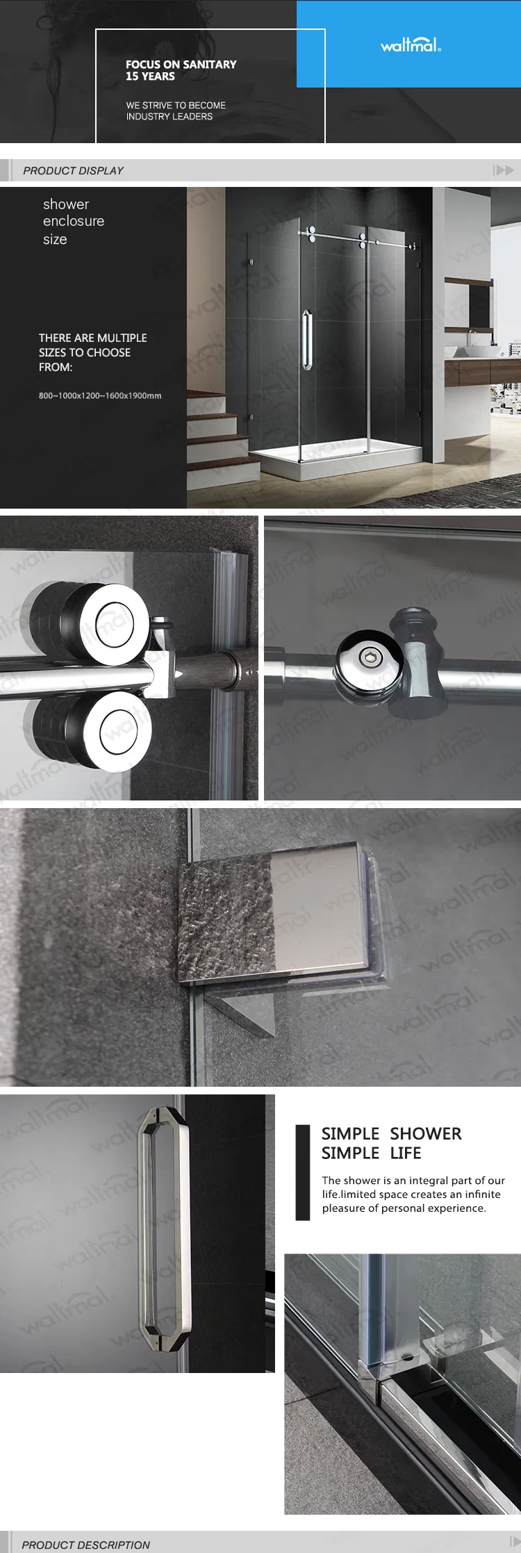 Sliding Shower Door Detail