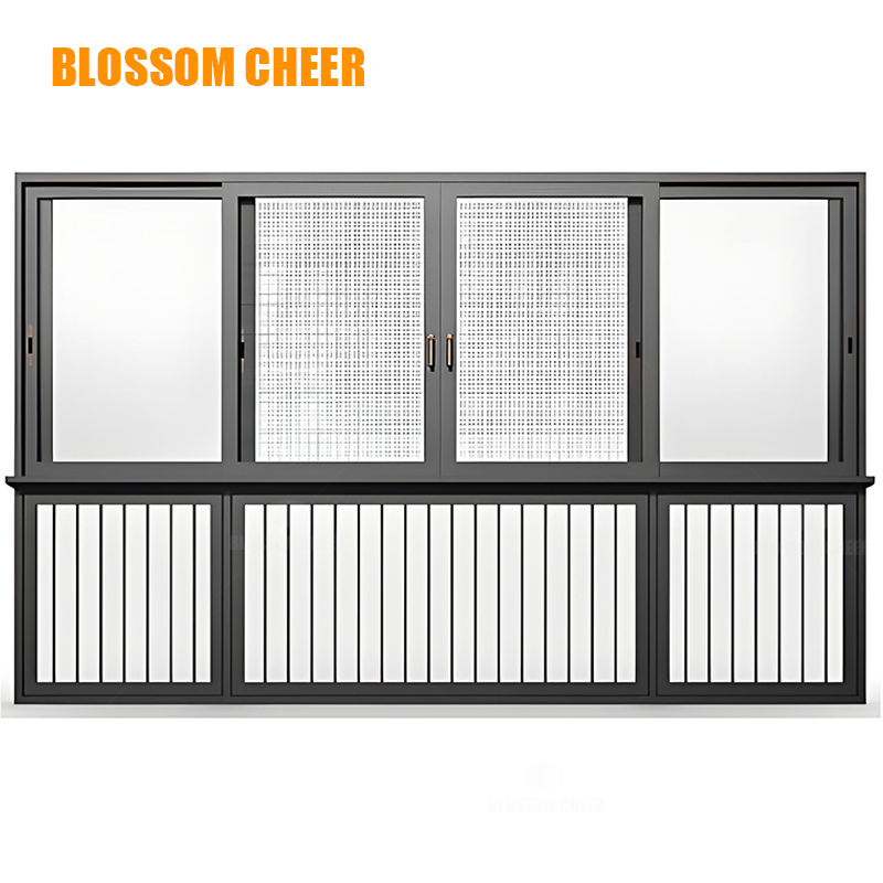 Premium 2.0mm Aluminum 3 Panel Sliding Window for Villas