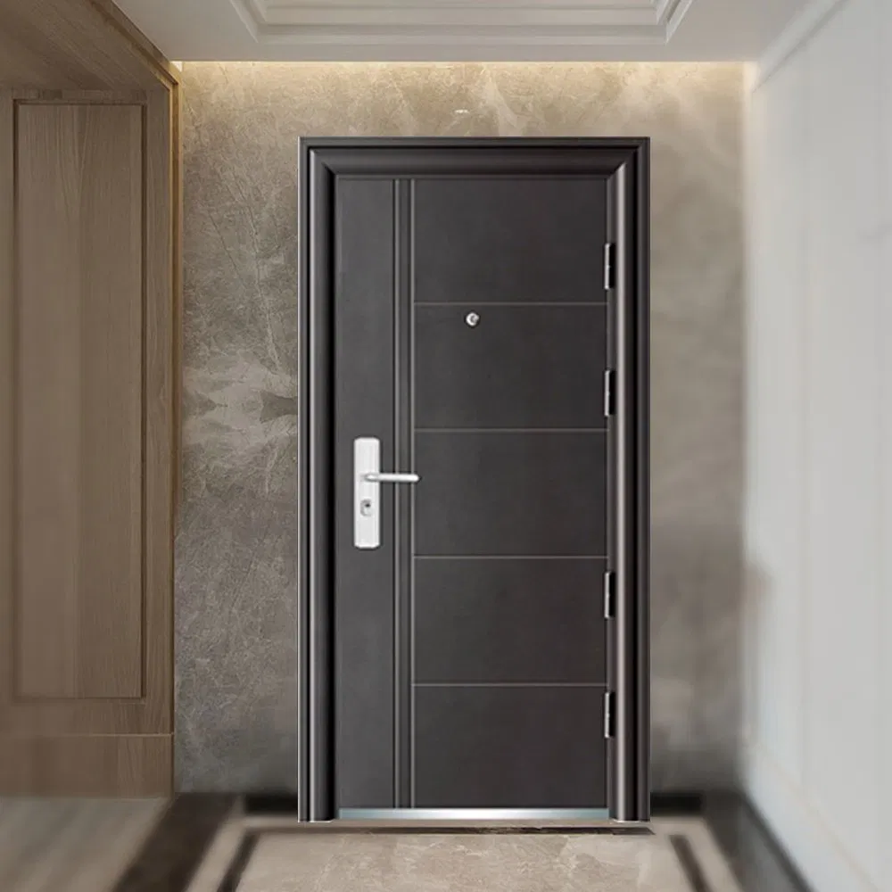 China Metal Door Aluminum Simple Steel Entry Security Door Turkish Design Security Steel Door Modern Steel Interior Entrance Door for House Home Price Sale