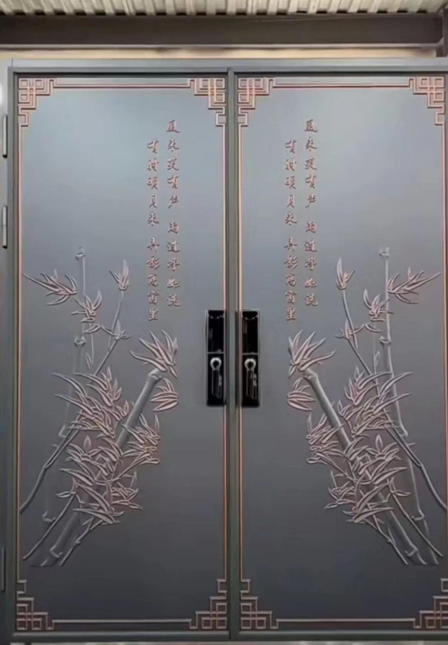 Stable Precision Carved Cast Aluminum Entry Door for All Outdoor Entrances