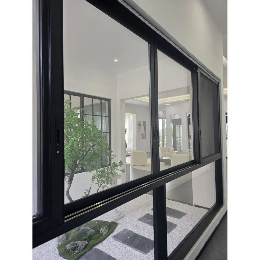 Commercial 304 Stainless Steel Hinges Aluminium Glass Sliding Roller Window