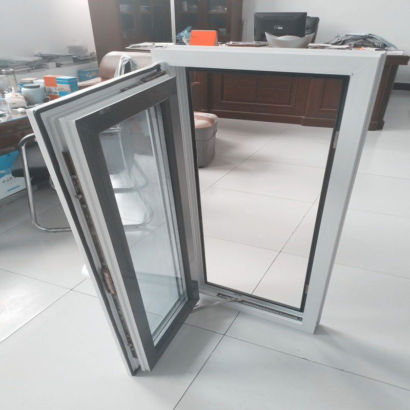 Energy Saving Two Color Co-Extrusion Single Hinge Pane UPVC Casement Window