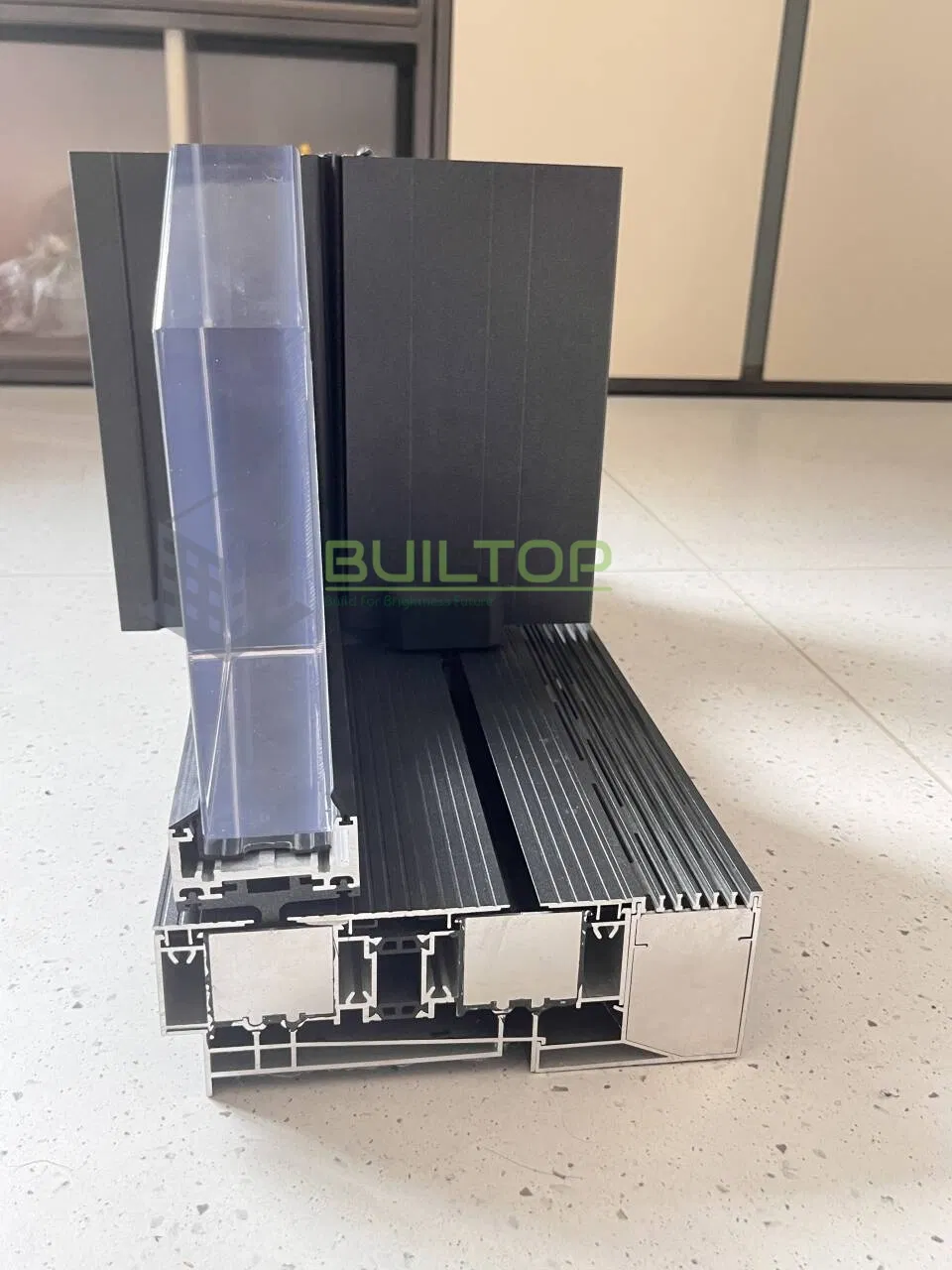 Aluminum Profile Sliding Door Balcony Terrace Double Glass Double Glazing French Sliding Door