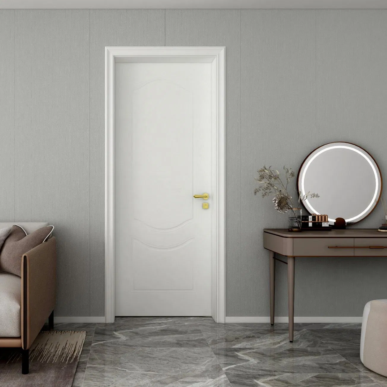 Painting Door with Glass Panels Puerta Pintada Con Panel De Vidrio