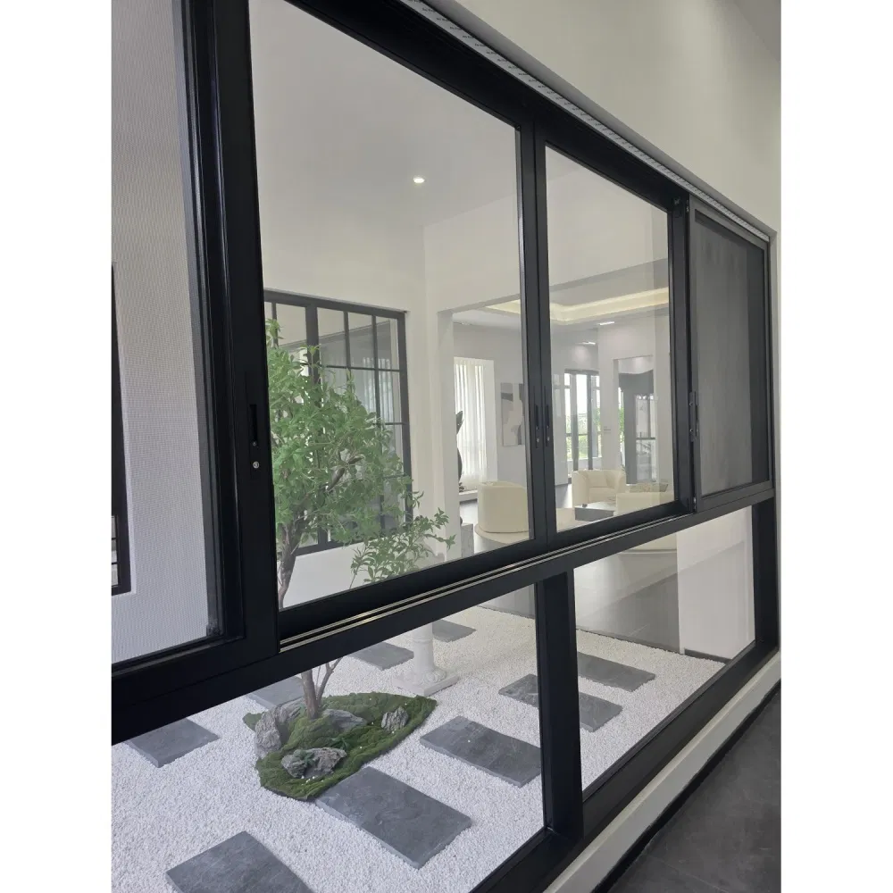 Commercial 304 Stainless Steel Hinges Aluminium Glass Sliding Roller Window