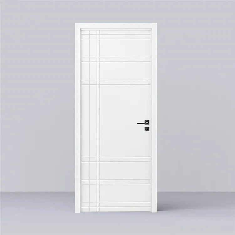 Modern Composite Solid Core Interior Shaker Door Oak Veneer Finished Painting Wooden Flush Door