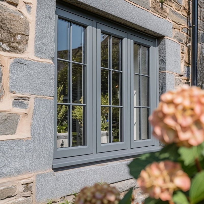 Customized Double Glass Aluminum Alloy Fixed Inward and Outward Open Window Thick Profile Aluminium Casement Windows