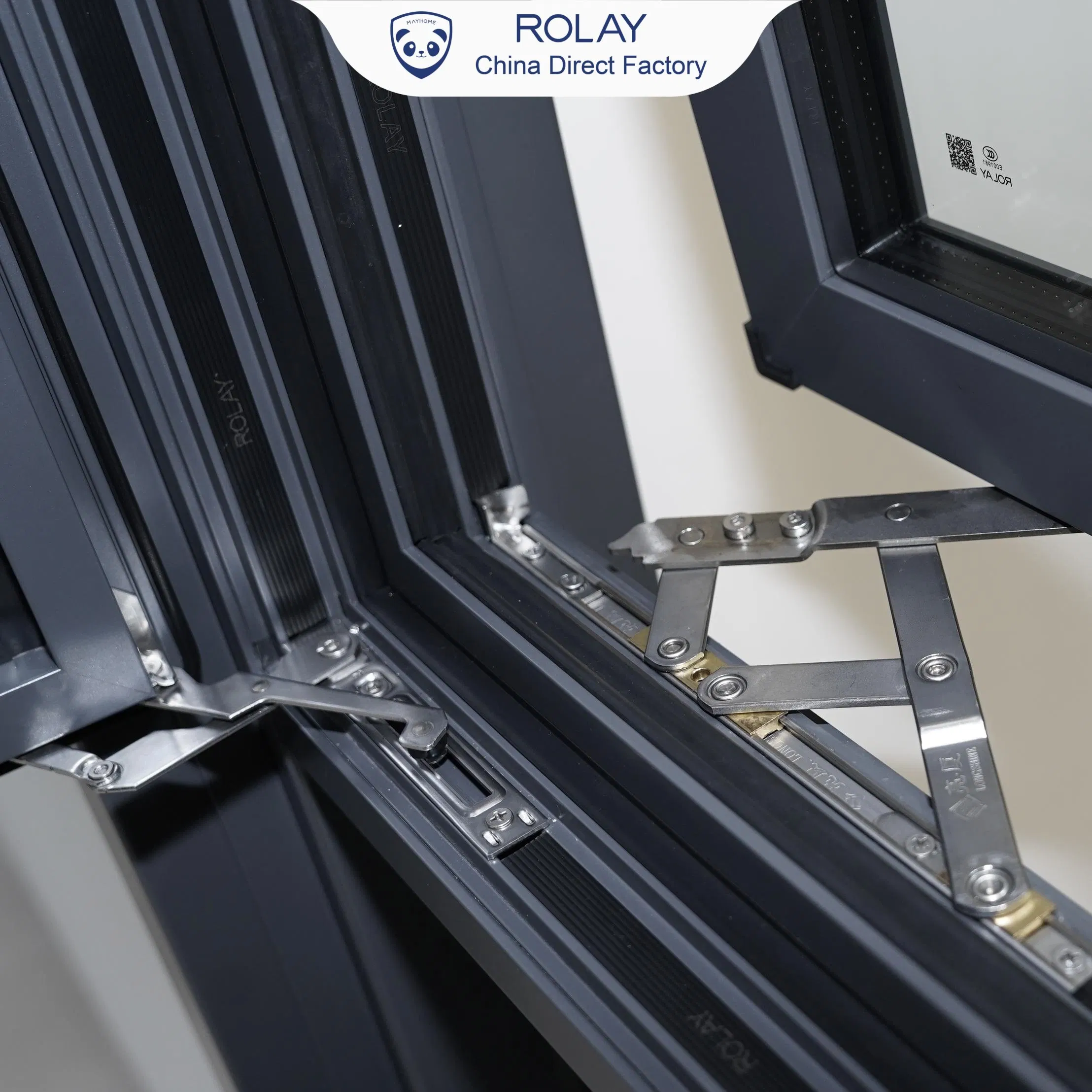 Rolay/Customized Glass Window Casement Window Children Safety Automatic Smart Control Anti-Falling Aluminium Casement Window