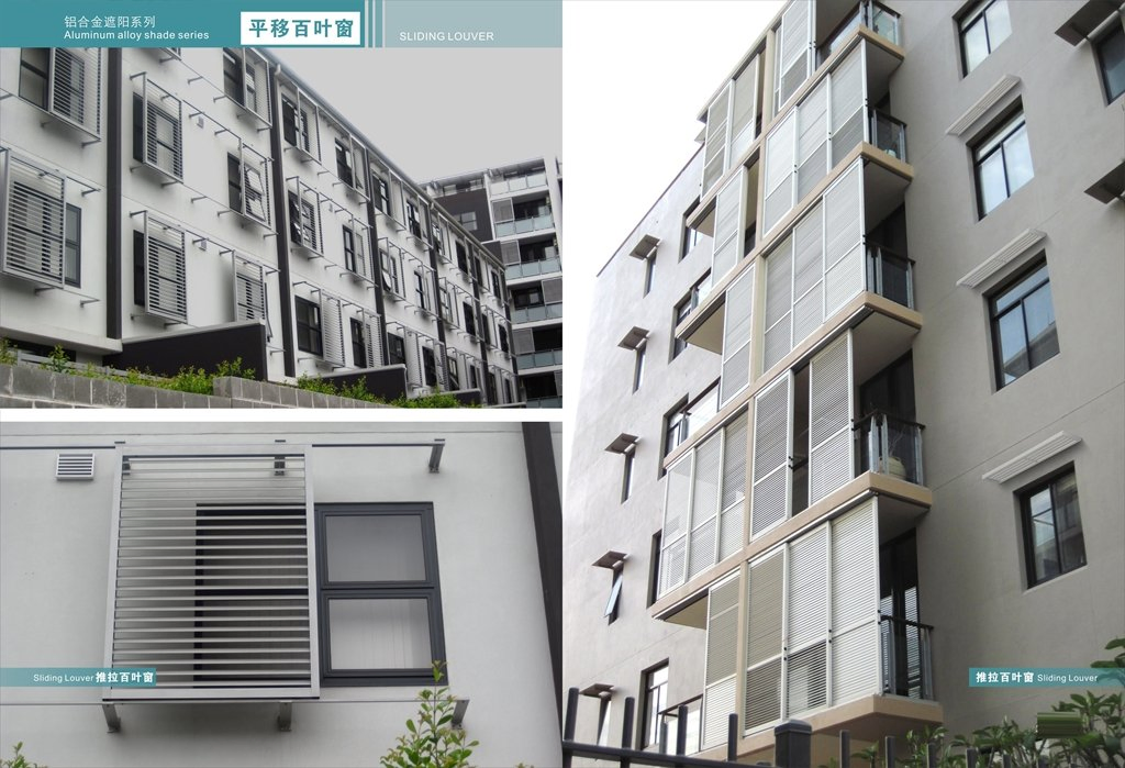 Aluminum Hinged/Sliding Blinds Windows