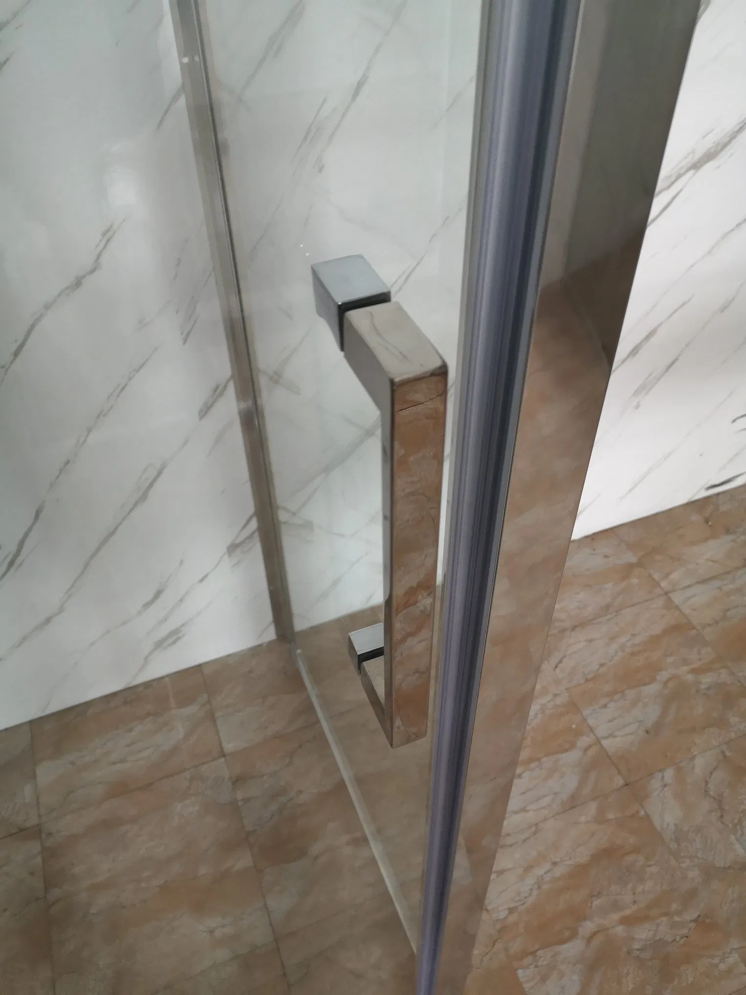 Matt Black Aluminum Shower Room Shower Enclosure with Return Panel Shower Cabin Tempered Glass Door