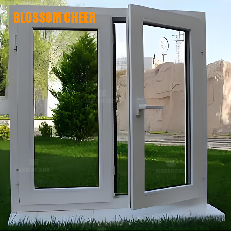 Premium Quality Modern House Soundproof UPVC Double Glazed Casement Glass Window
