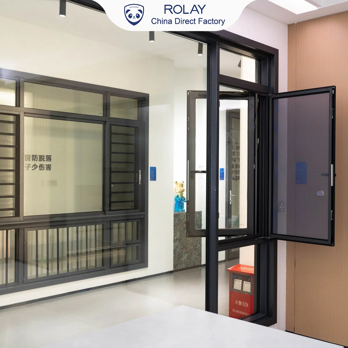 Rolay/Direct Source Aluminum Window Casement Window Children Safety Customized Double Glazed Durable Thermal Break Aluminium Window