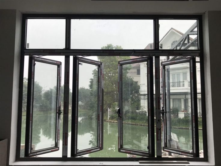 Double Glazed Metal Aluminum Casement Window with Screen