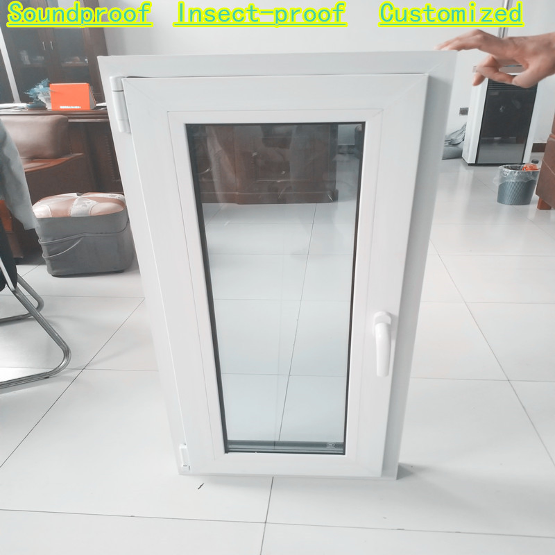 Energy Saving Two Color Co-Extrusion Single Hinge Pane UPVC Casement Window