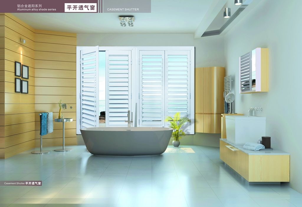 Aluminum Hinged/Sliding Blinds Windows