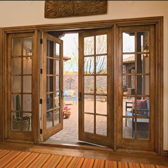 Interior Wooden Doors with Glass Panels Composite Wood Doors