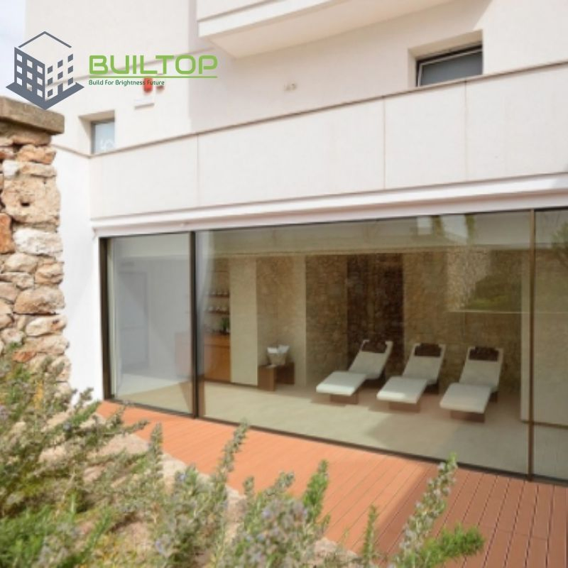 Aluminum Profile Sliding Door Balcony Terrace Double Glass Double Glazing French Sliding Door