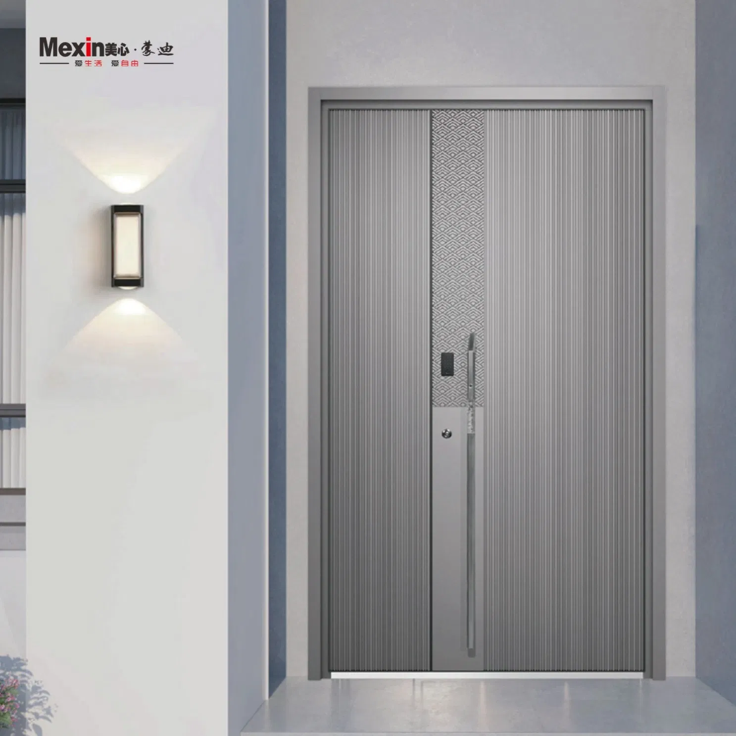 Mexin High Quality Steel Door Ghana Steel Security Exterior Anti Theft Hollow Metal Turkish Ghanainterior Door Heavy-Duty Aluminum for Main Entrance Door