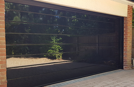 Modern Custom Size Aluminum Sectional Garage Door with Glass Panels for Homes