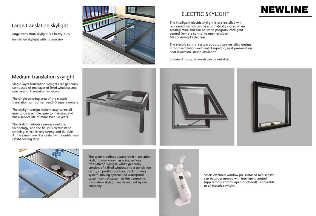 Aluminum Roof Skylight Awning Window