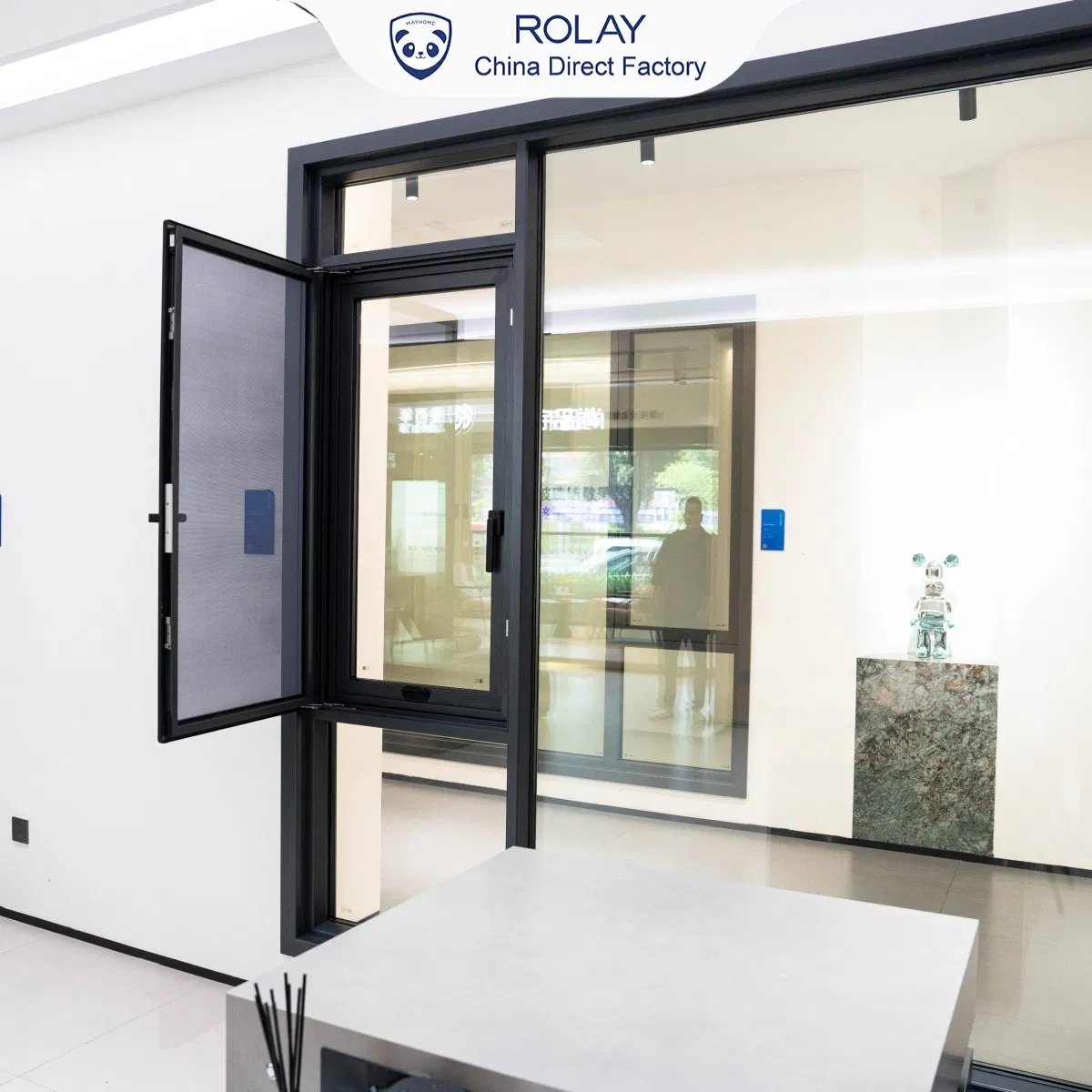 Rolay/Customized Glass Window Casement Window Children Safety Automatic Smart Control Anti-Falling Aluminium Casement Window