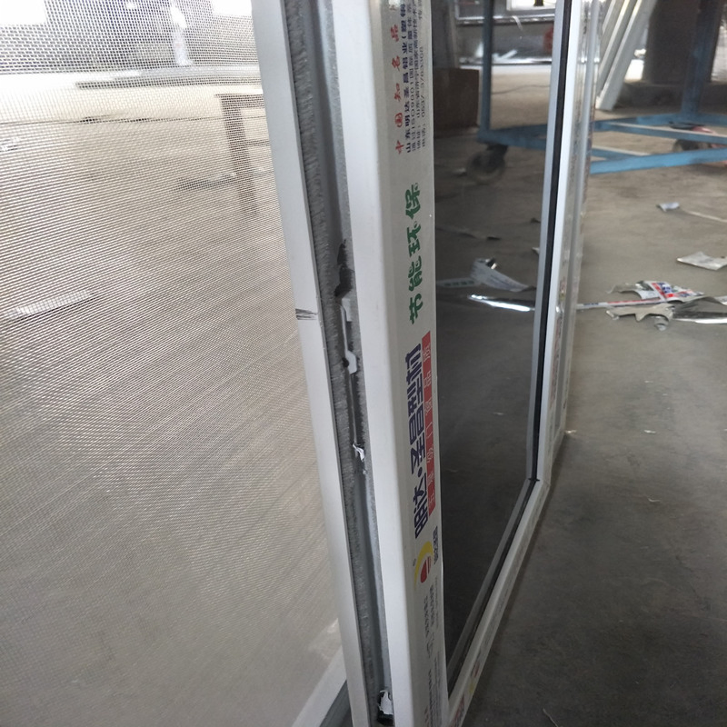 White Frame Grills Design Double Insulated Grey Tinted UPVC Sliding Window