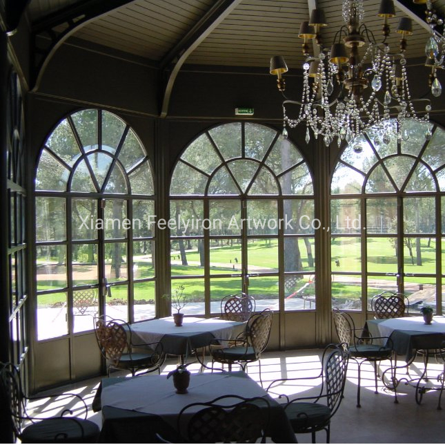 Modern Hot Sell French Style Wrought Iron Steel Windows Doors