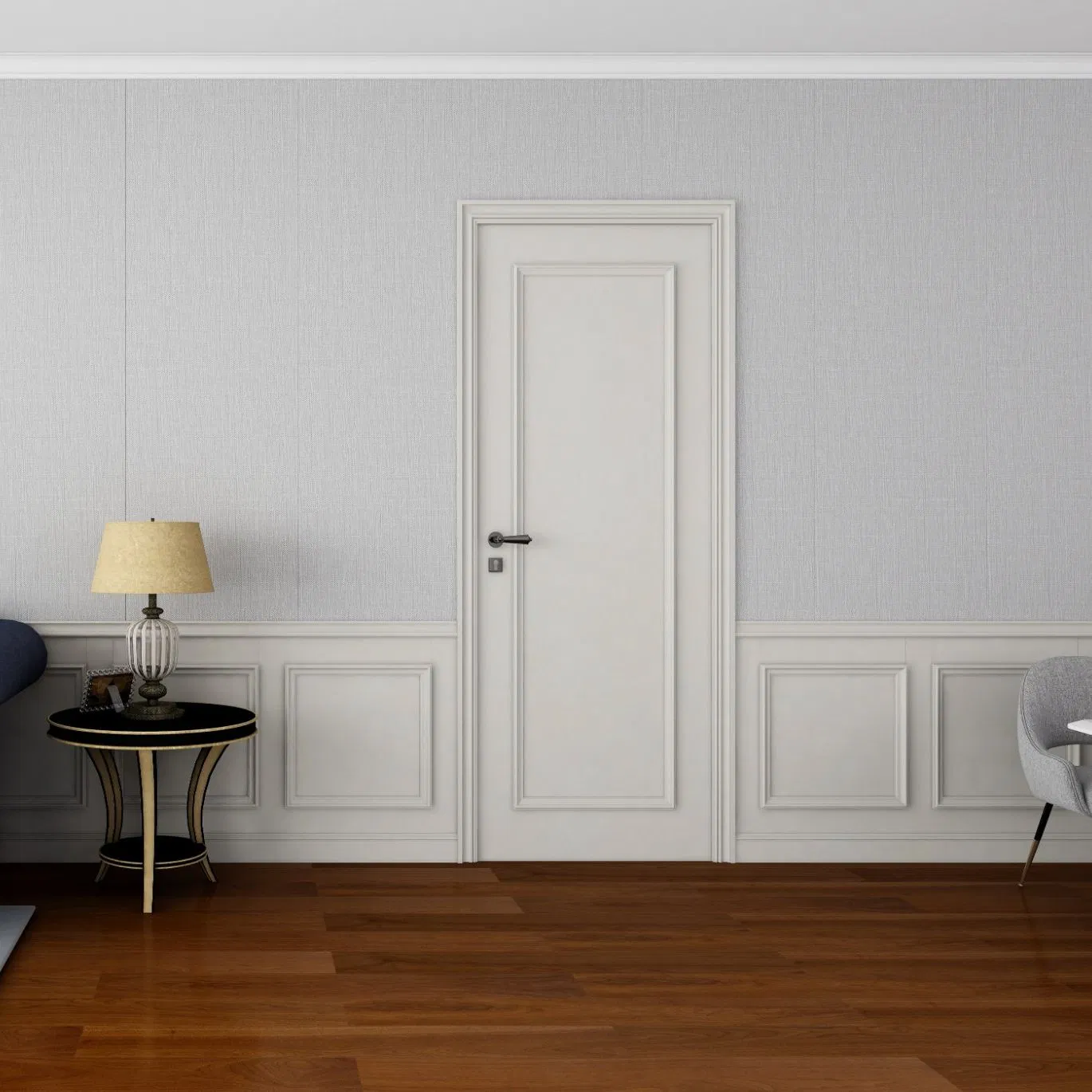 Painting Door with Glass Panels Puerta Pintada Con Panel De Vidrio