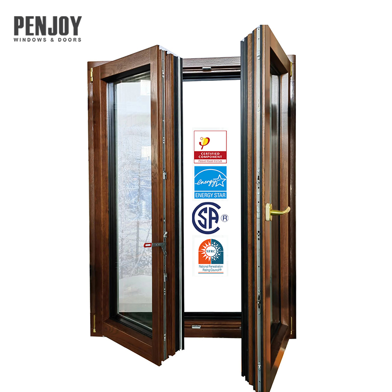 Penjoy Triple Glass Timber Energy Efficient Wooden Passive House Tilt Turn Window