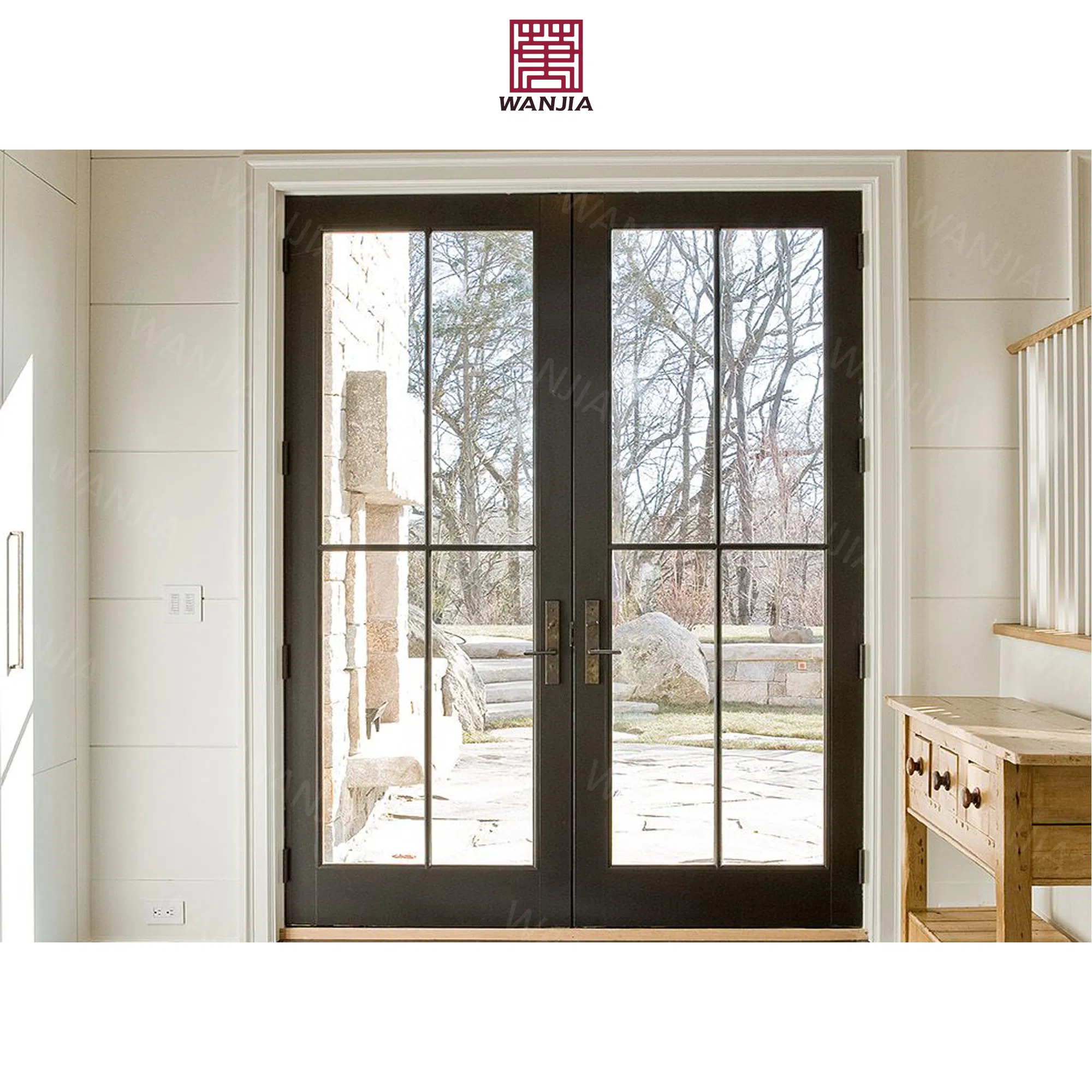 Minimalist Design Other Doors for Houses Entrance Iron Wrought French Front Door