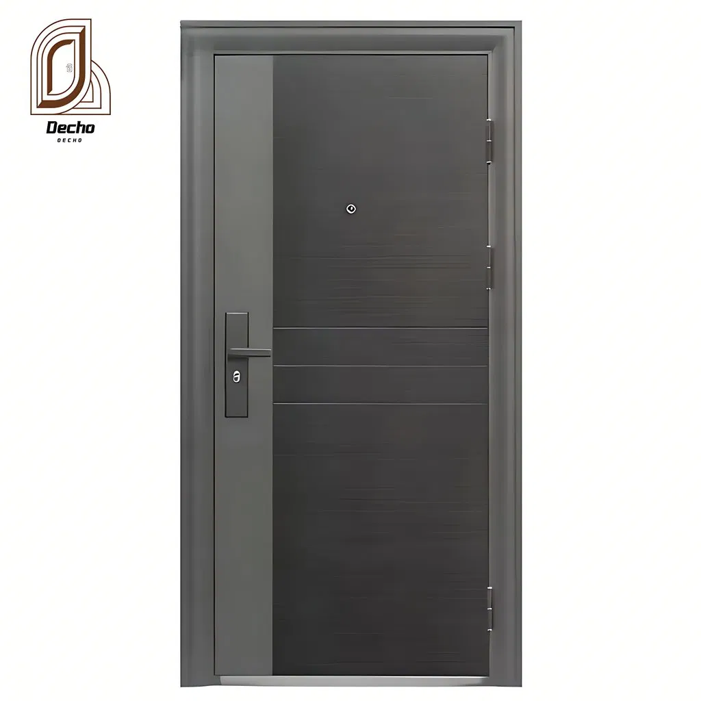 Wholesaler Customized Exterior Security Entrance Steel Door with Wrought Metal Design for Houses, Apartment, Office