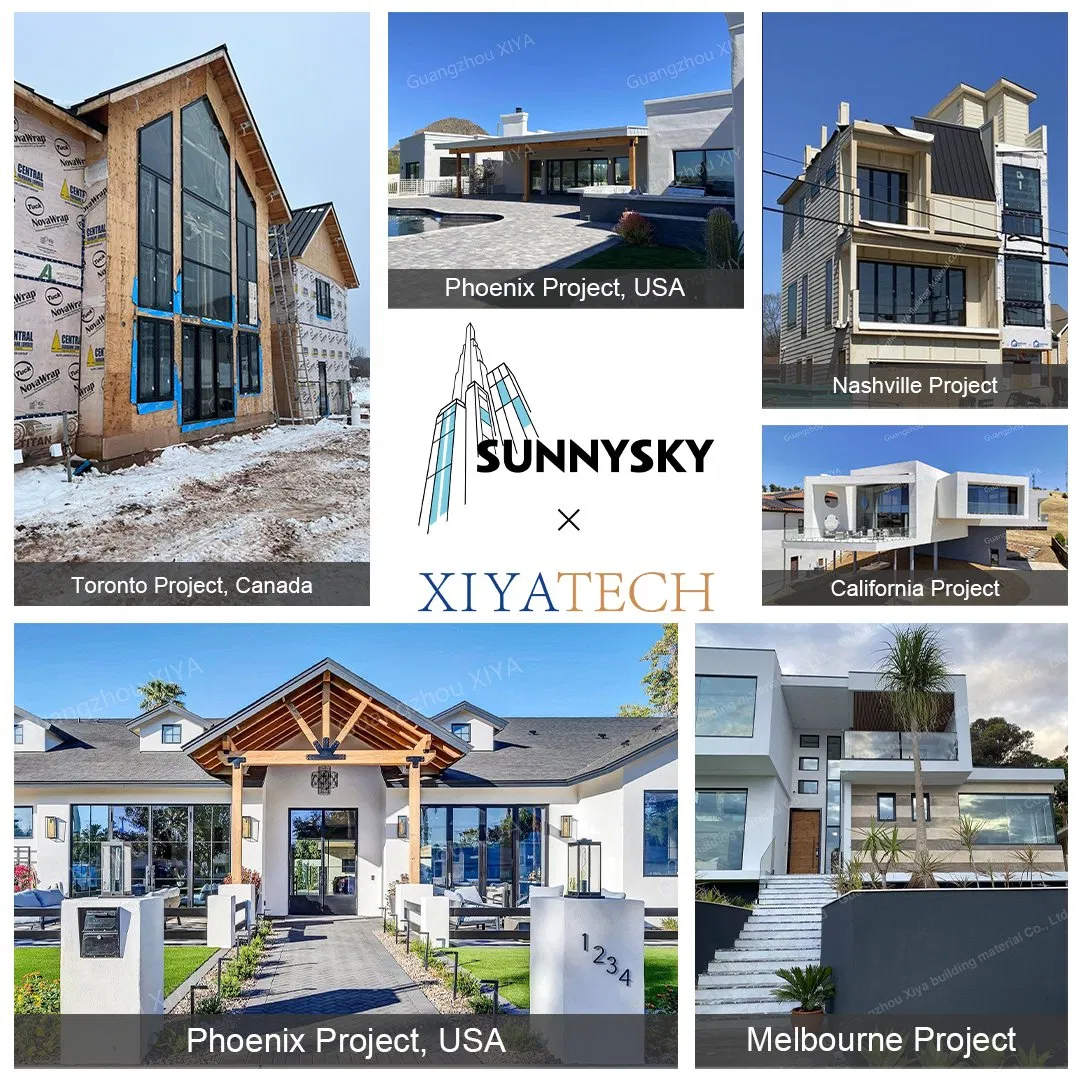 Sunnysky European Luxury House Design Door Main Security Front Entrance Gate Double Wrought Iron Door French Iron Doors Exterior