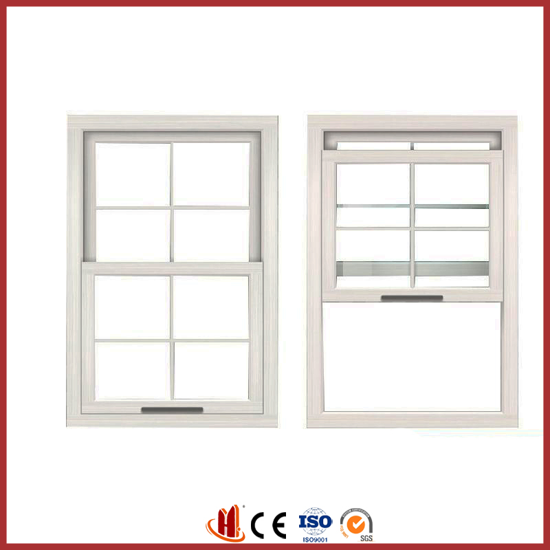 Simple Design Double Glazed Frame Glass Slide Aluminium Vertical Sliding Window