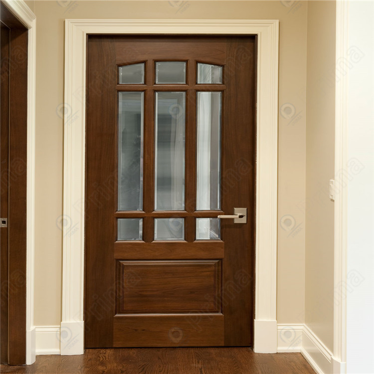 Interior Wooden Doors with Glass Panels Composite Wood Doors