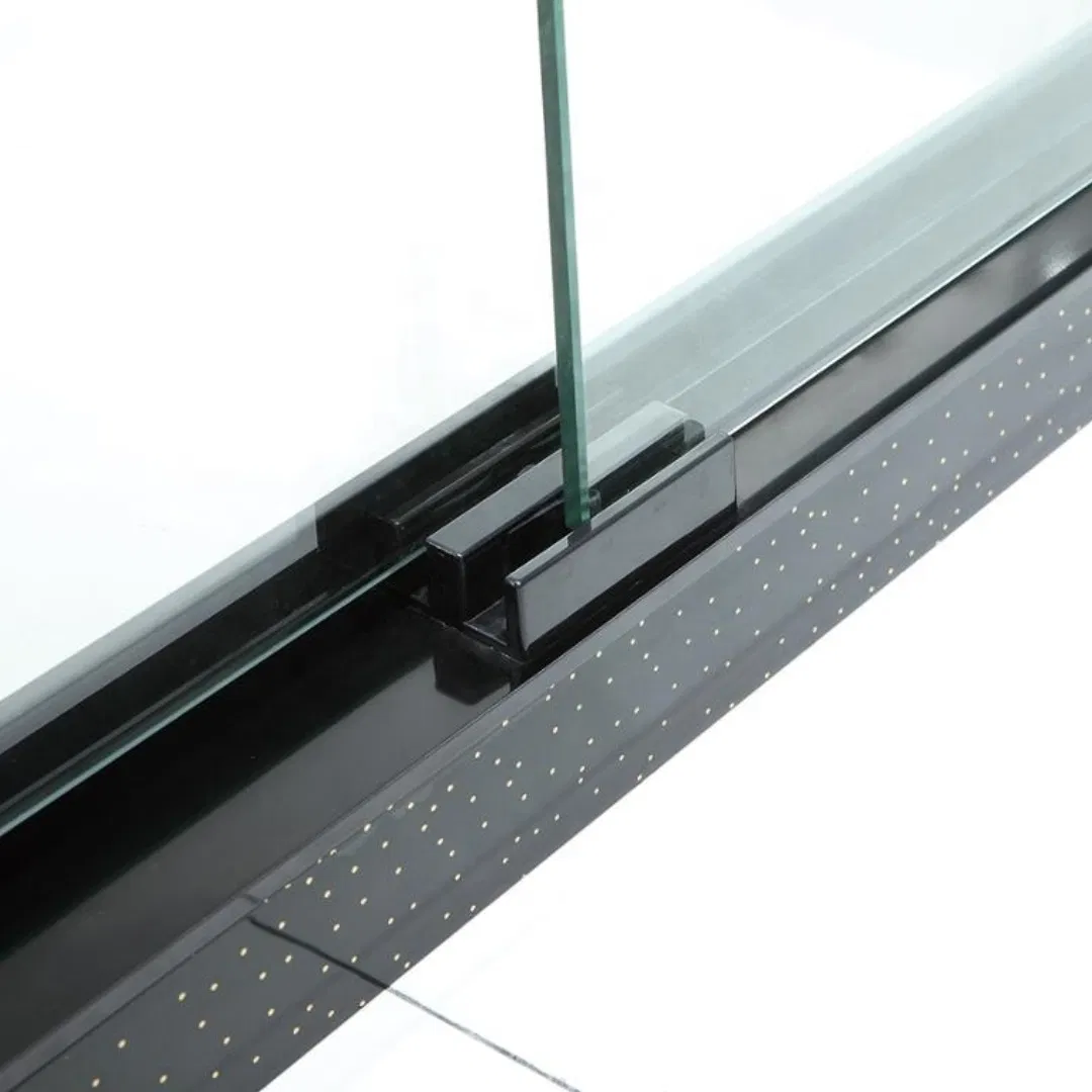 Custom Bathroom Gold Frame Tempered Glass Sliding Shower Door