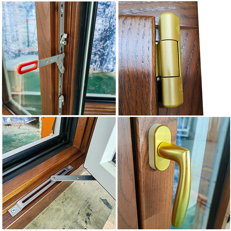 Penjoy Triple Glass Timber Energy Efficient Wooden Passive House Tilt Turn Window