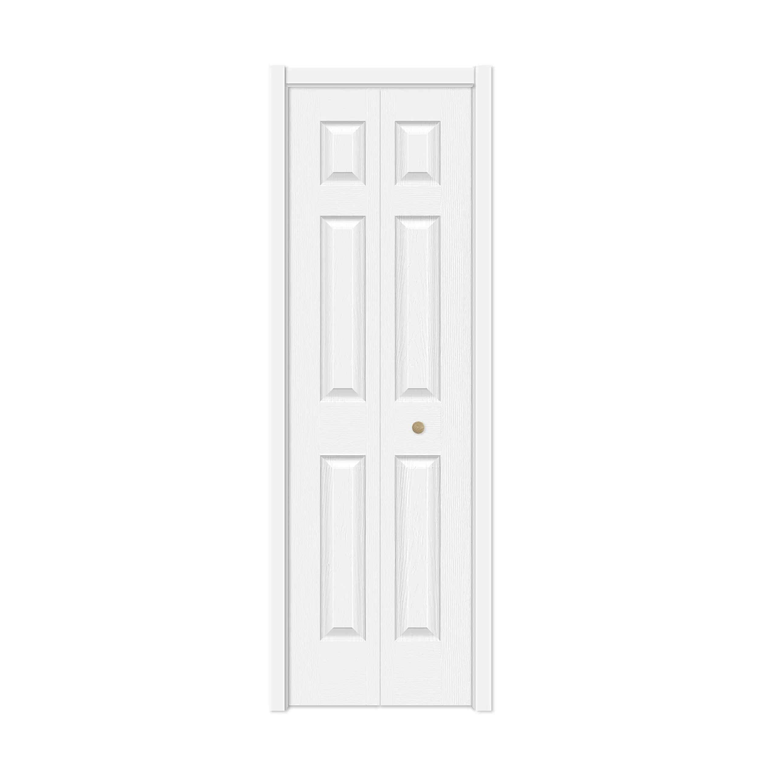 Hollow Core 6 Panel Interior Wood HDF Honeycomb Folding Bi-Fold Door for Closet