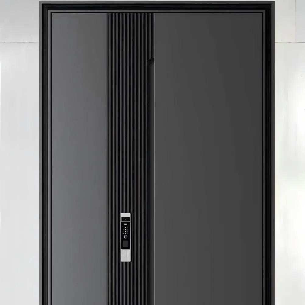 Exterior Anti Theft Metal Main Steel Security Interior Aluminum Door for Nigeria Aluminium for Home Apartment Entry Door