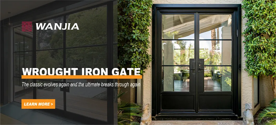 Minimalist Design Iron Wrought Door