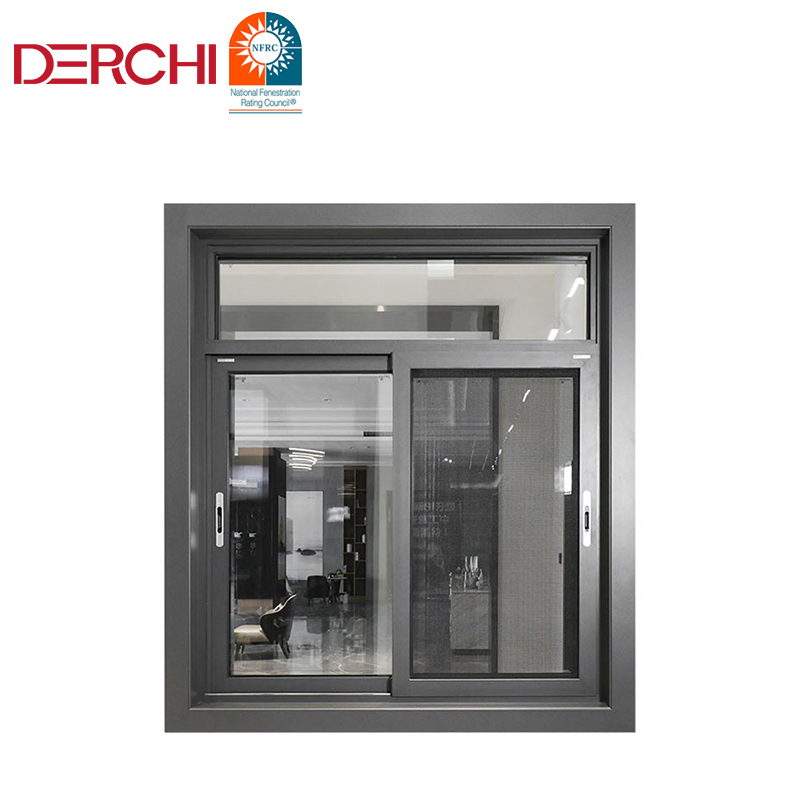 Powder Coating Wood Aluminum Alloy Horizontal Sliding Windows and Doors Made in China Fixed Windows Frameless Sliding Glass