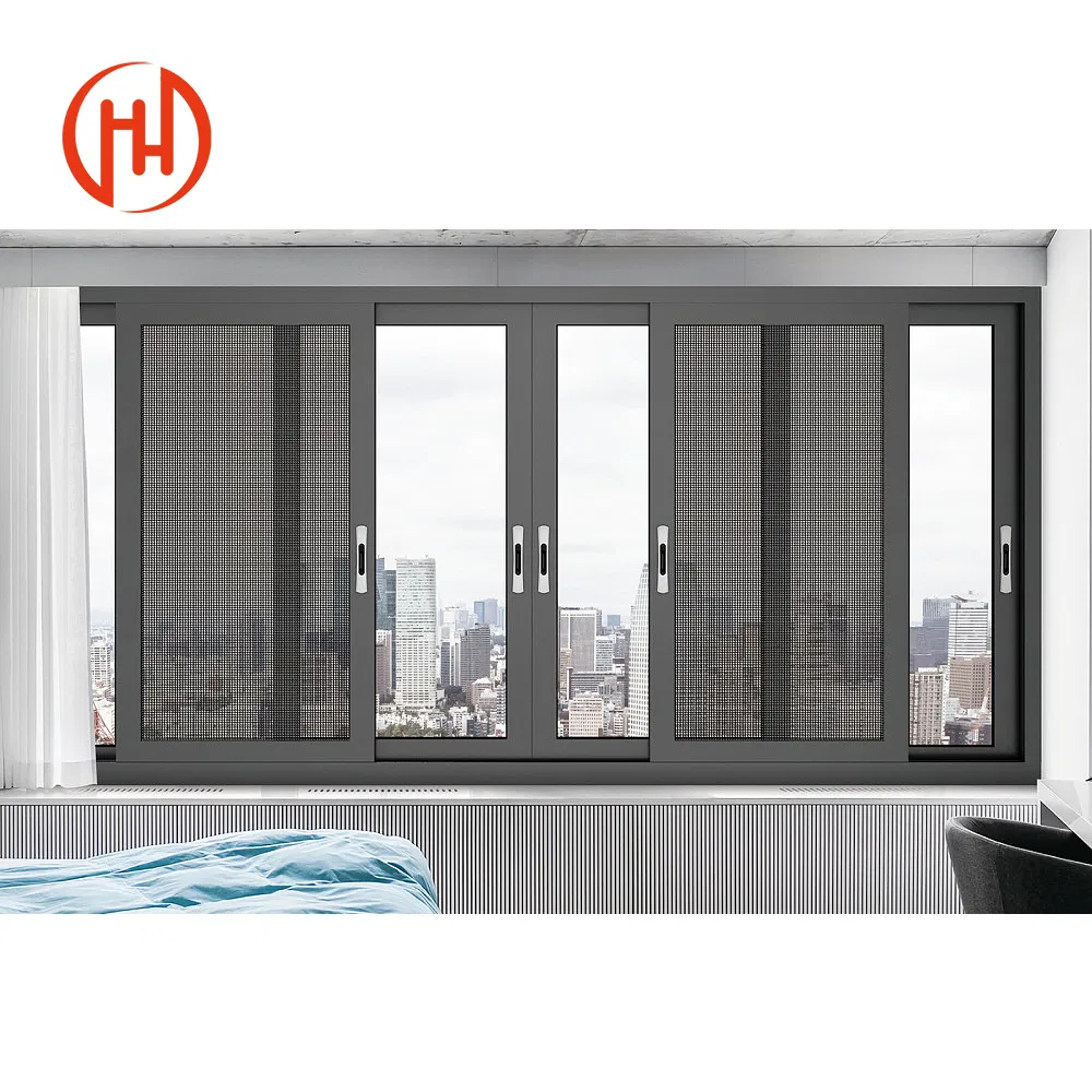 Thermal Break Aluminum Composite Casement Window with Mosquito Net