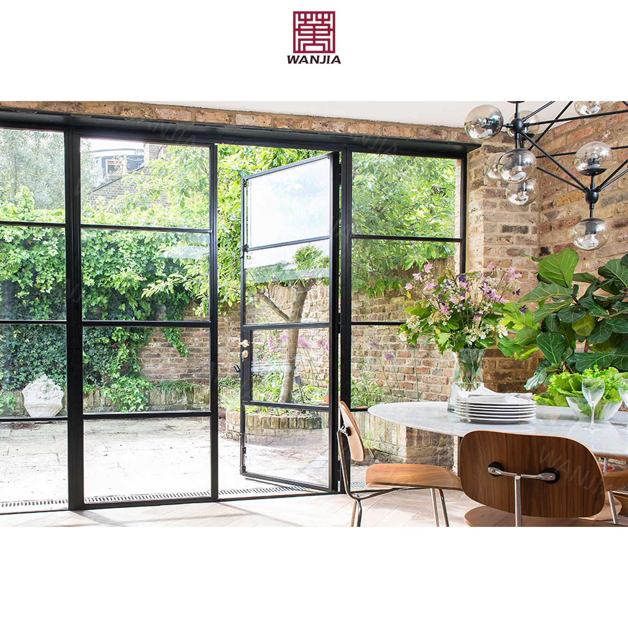 Minimalist Design Other Doors for Houses Entrance Iron Wrought French Front Door