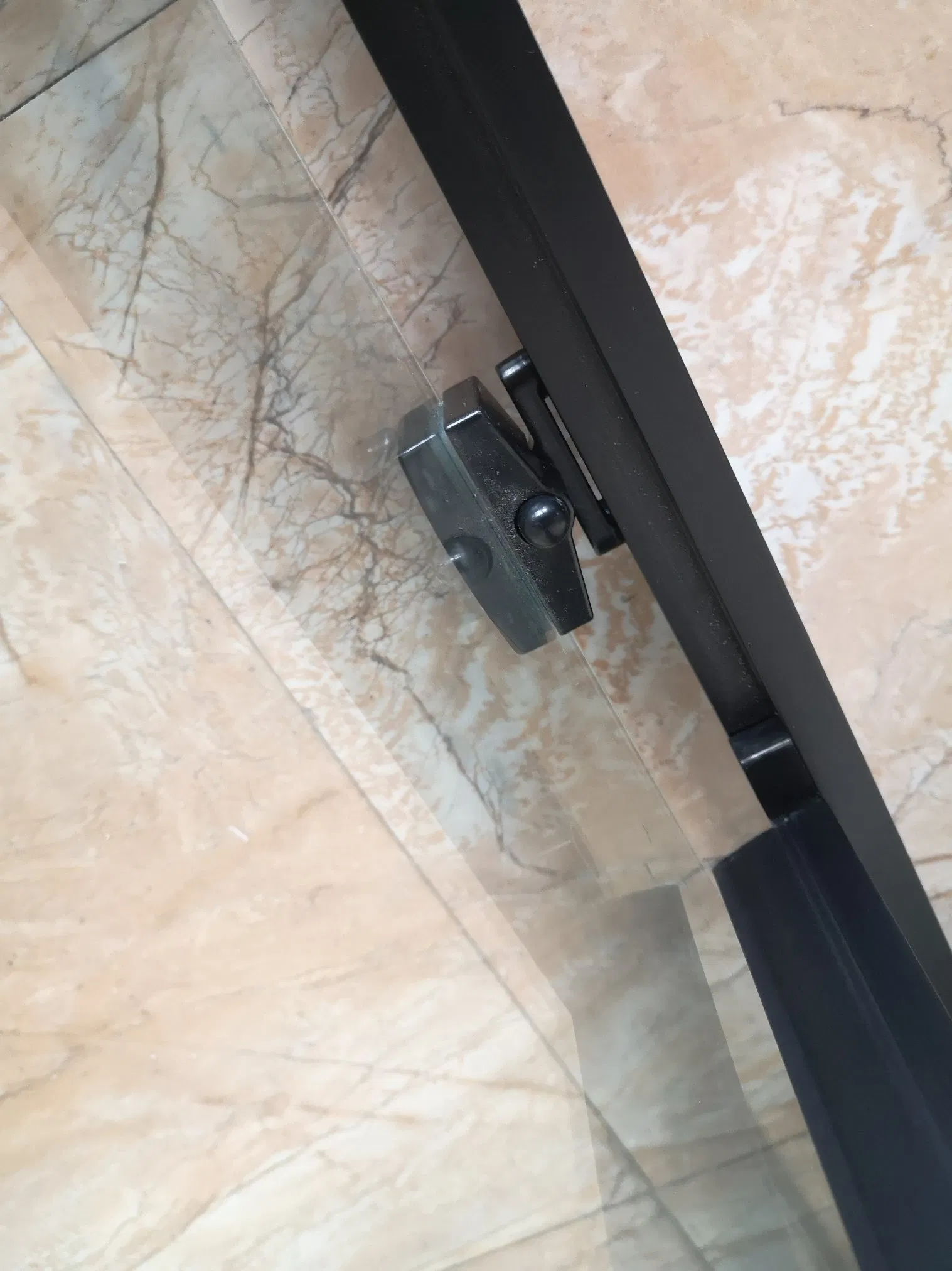 Matt Black Aluminum Shower Room Shower Enclosure with Return Panel Shower Cabin Tempered Glass Door